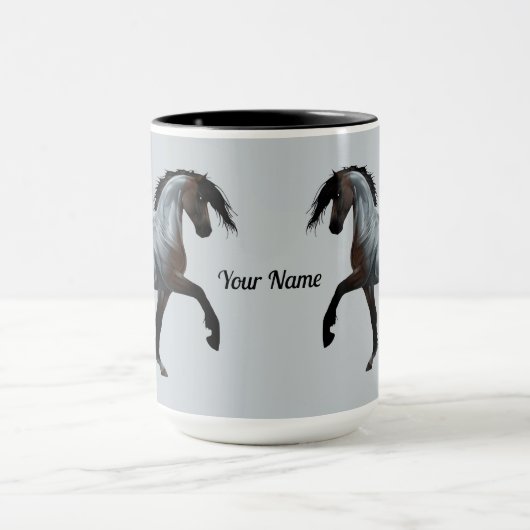 Ramirez - spanisches Pferd, laufend -  マグカップ (中央)