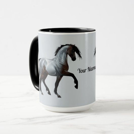 Ramirez - spanisches Pferd, laufend -  マグカップ (正面左)