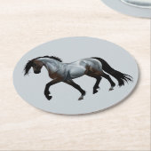 Ramirez - spanisches Pferd, laufend -  ラウンドペーパーコースター (アングル)