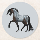 Ramirez - spanisches Pferd, laufend -  ラウンドペーパーコースター (正面)