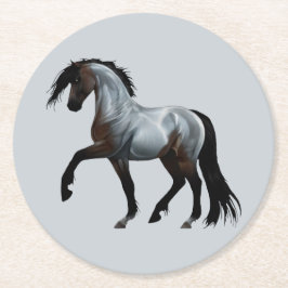 Ramirez - spanisches Pferd, laufend -  ラウンドペーパーコースター