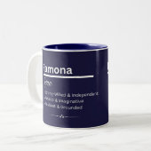 Ramona オリジナルネーム入りマグカップ ツートーンマグカップ (正面左)