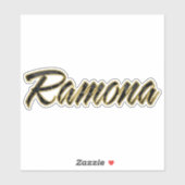 Ramona black gold Lettering Aufkleber Sticker シール (シート)