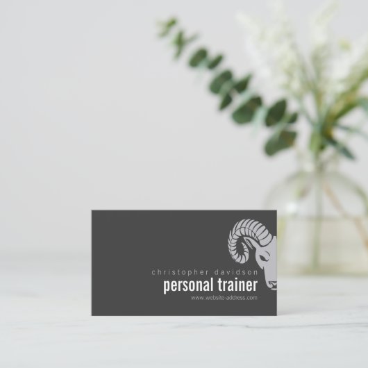 Ramsモダンヘッドオフセッはっきりしたト・ビジネス・カード 名刺 (スタンド正面)