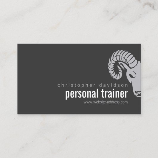 Ramsモダンヘッドオフセッはっきりしたト・ビジネス・カード 名刺 (正面)