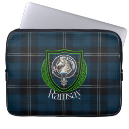 Ramsay Scottish Clan Tartan and Crest  ラップトップスリーブ