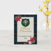 Ramsay Scottish Clan Tartan & Crest カード (黄色い花)