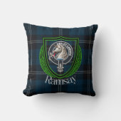 Ramsay Scottish Clan Tartan & Crest クッション (正面)