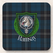 Ramsay Scottish Clan Tartan & Crest コースター (正面)