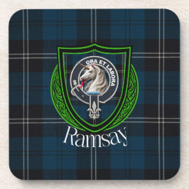 Ramsay Scottish Clan Tartan & Crest コースター