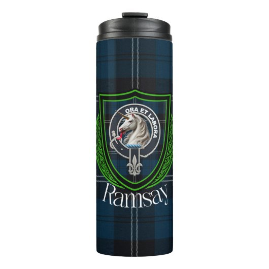 Ramsay Scottish Clan Tartan & Crest タンブラー (正面)