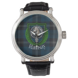 Ramsay Scottish Clan Tartan & Crest 腕時計