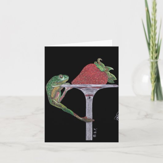 RANA ATRAPANDO UN FRESÓN サンキューカード (正面)