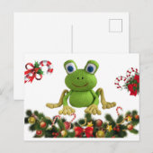 Rana de ganchillo para Navidad con sus dulces .... ポストカード (正面/裏面)