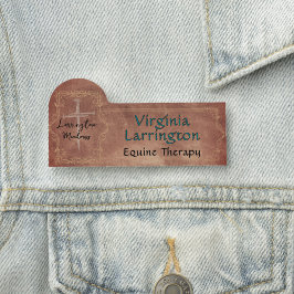 Ranch Business エレガント Personalizable Cross Logo 名札