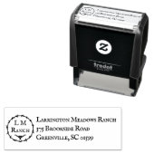Ranch Business Customizable Western Bull Head Logo セルフインキングスタンプ (インサイチュ)