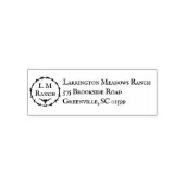 Ranch Business Customizable Western Bull Head Logo セルフインキングスタンプ (デザイン)