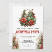 Ranch style Christmas party printable invite 招待状 (正面)