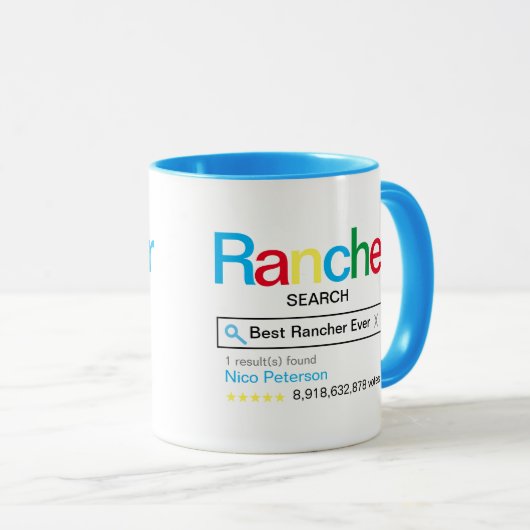 Rancher 最高の Ever Searchエンジンの名前を使用した結果 マグカップ (正面右)