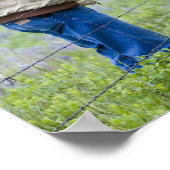 Ranchers shaking hands across the fencing in ポスター (角)