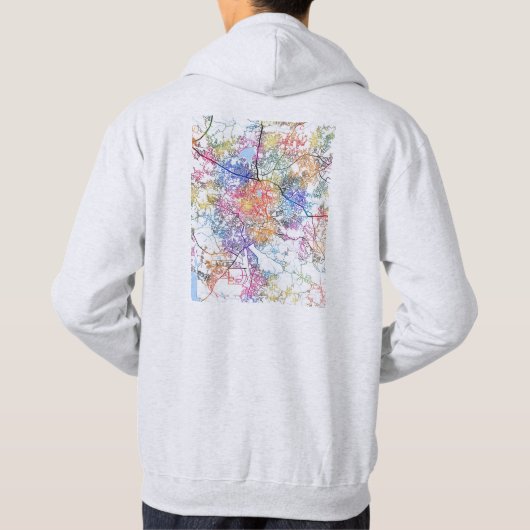 Ranchi Jharkhand City Map パーカ (裏面)