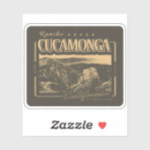 RANCHO CUCAMONGA CALIFORNIA - CUCAMONGA PEAK シール (シート)