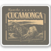 RANCHO CUCAMONGA CALIFORNIA - CUCAMONGA PEAK シール (正面)