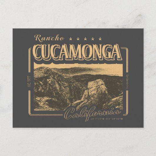 RANCHO CUCAMONGA CALIFORNIA - CUCAMONGA PEAK ポストカード (正面)
