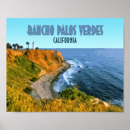 Rancho Palos Verdes California Point Vicente ポスター (正面)