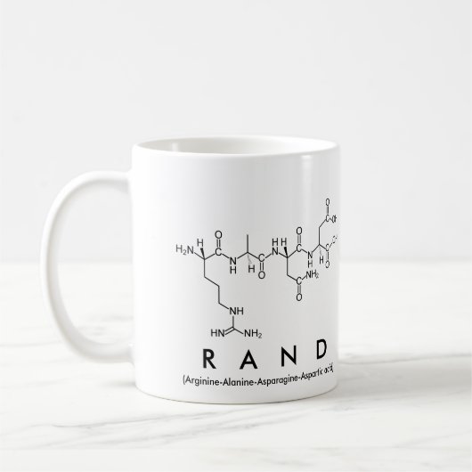 Randペプチド名mug コーヒーマグカップ (左)