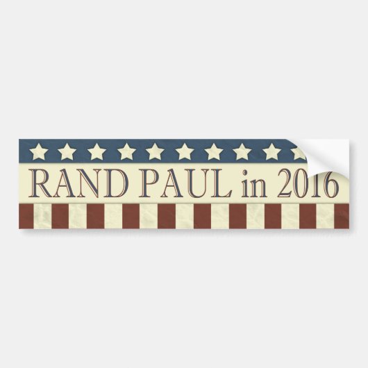 Rand Paul社長2016スターズストライプ バンパーステッカー (正面)