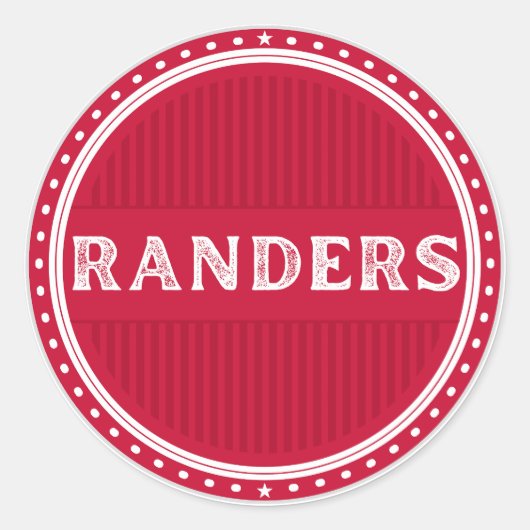 Randers City Pride Emblem – Danish Identity ラウンドシール (正面)