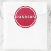 Randers City Pride Emblem – Danish Identity ラウンドシール (バッグ)