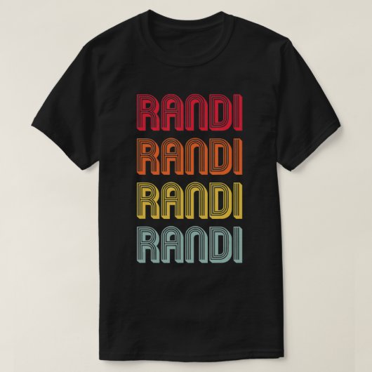 RANDIギフト名パーソナライズされたレトロヴィンテージ80s 90s Tシャツ (デザイン正面)