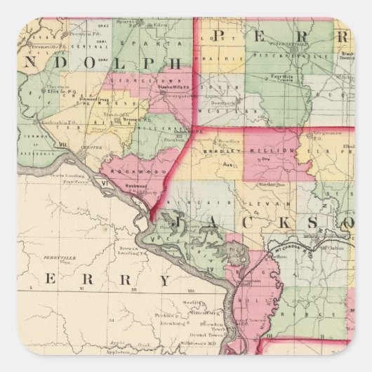 Randolph、ペリー、ジャクソン郡 スクエアシール (正面)