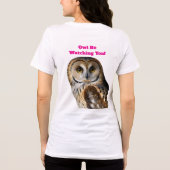“Randolph” - 見守る静寂、フクロウの肖像 トライブレンドTシャツ (裏面)