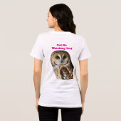 “Randolph” - 見守る静寂、フクロウの肖像 トライブレンドTシャツ (裏面全面)