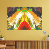 Random Abstract Brushstroke Composition by Lukian キャンバスプリント (インサイチュ (リビング))