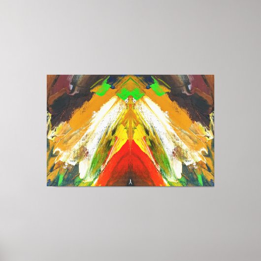 Random Abstract Brushstroke Composition by Lukian キャンバスプリント (正面)