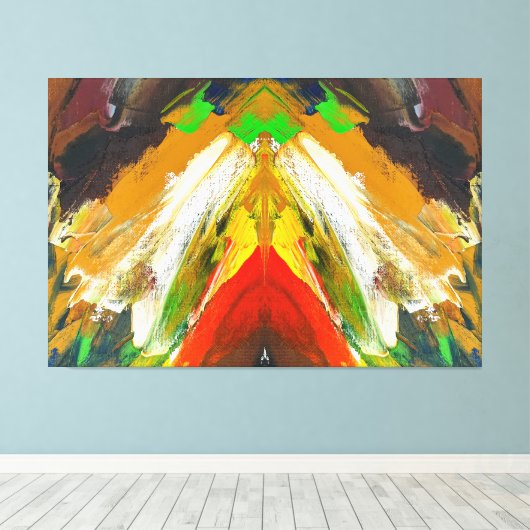 Random Abstract Brushstroke Composition by Lukian キャンバスプリント (インサイチュ (ウッドフロア))