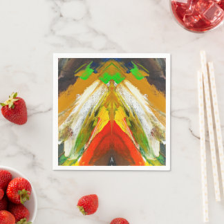 Random Abstract Brushstroke Composition by Lukian スタンダードカクテルナプキン