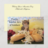 Random Act of Kindessはがき – Ballerina Cat ポストカード (正面/裏面)