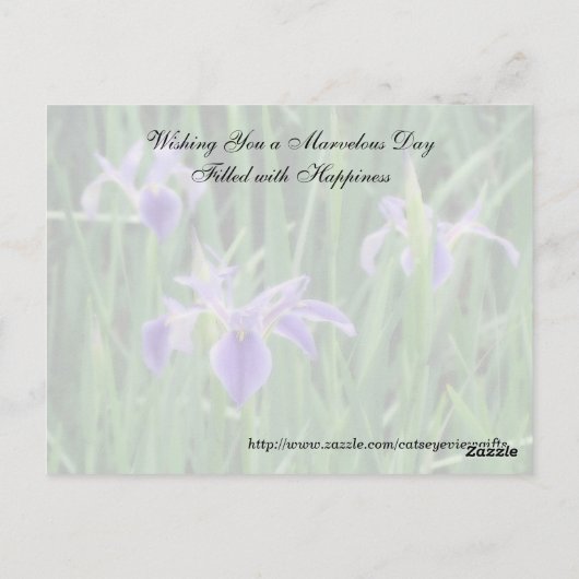 Random Act of Kindessはがき – Purple Iris ポストカード (裏面)