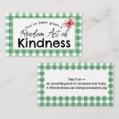 Random Act of Kindness ビジネスカード | お礼をどうぞ (正面/裏面)