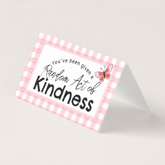 Random Act of Kindness ビジネスカード | お礼をどうぞ (正面)