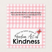 Random Act of Kindness ビジネスカード | お礼をどうぞ (外部フラット)