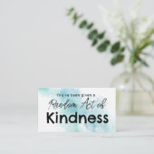 Random Act of Kindness ビジネスカード | お礼をどうぞ (スタンド正面)