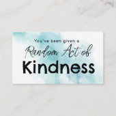Random Act of Kindness ビジネスカード | お礼をどうぞ (正面)