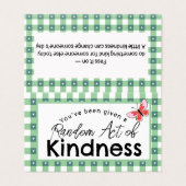 Random Act of Kindness ビジネスカード | お礼を次の人に (外部フラット)