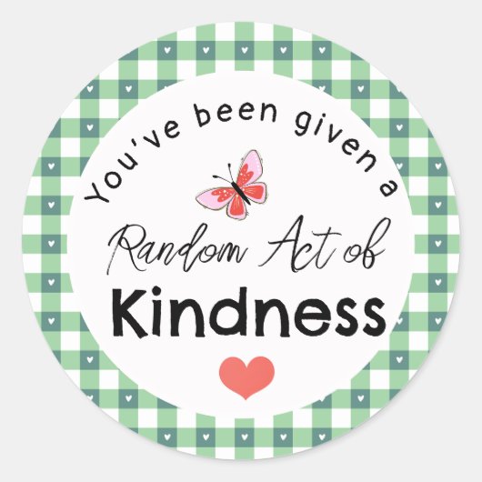 Random Act of Kindness 名刺 | お礼のお返しに ラウンドシール (正面)